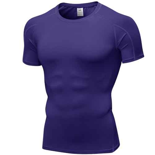 SPVISE Men's Compression Shirts Short Sleeve Workout Gym T-Shirt Running Tops Cool Dry Sports Base Layer Athletic Undershirts