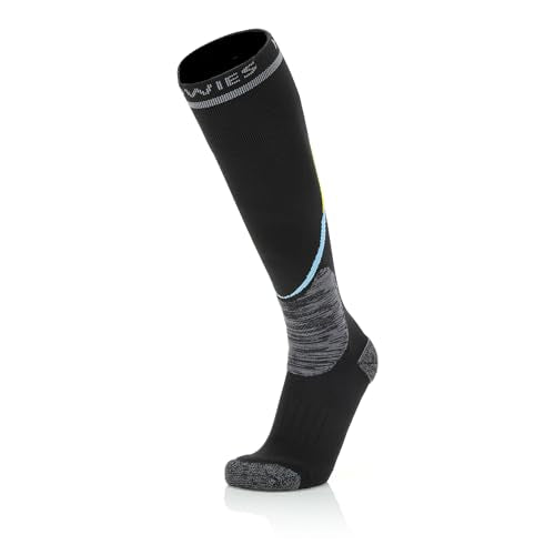 Large Gray Pro Style Hockey Skate Socks with Reinforced Ankle Padding & Moisture-Wicking Material - Howies