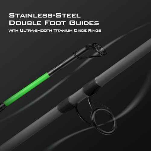 KastKing Kong Saltwater & Freshwater Fishing Rod, Powerful, Lightweight S-Curve Graphite Rod Blanks, Nano Resin Technology, Stainless-Steel Double-Foot Guides w/Titanium Oxide Rings, Non-Slip Handles