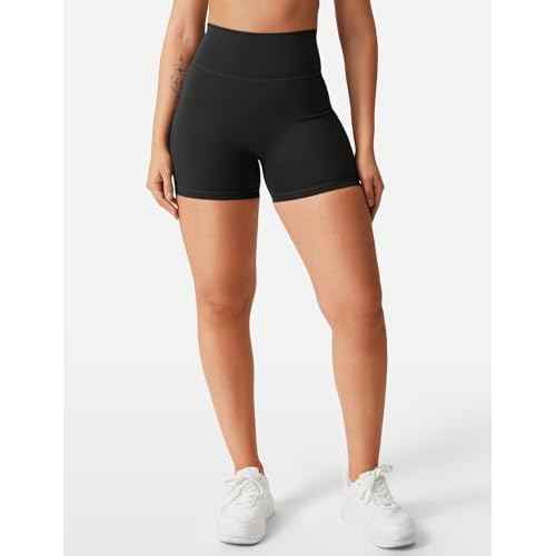 YEOREO Women's Biker Shorts 3.6" /4.5" / 6" Workout Gym Shorts Craze High Waist Tummy Control Hidden Scrunch Running Yoga