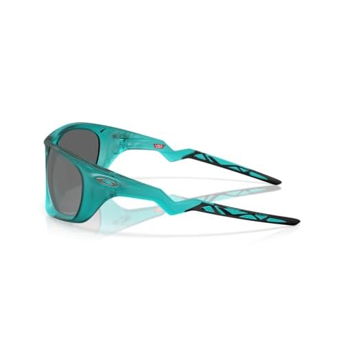 Oakley Men's OO9431 Lateralis Rectangular Sunglasses, Matte Transparent Arctic Surf/Prizm Black, 60 mm