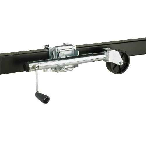 Reese Towpower 74410 Round Trailer Jack, Side Mount, 1,000 lbs. Lift Capacity, Sidewind, Bolt-On, 10 Inch Travel, 6-Inch Wheel