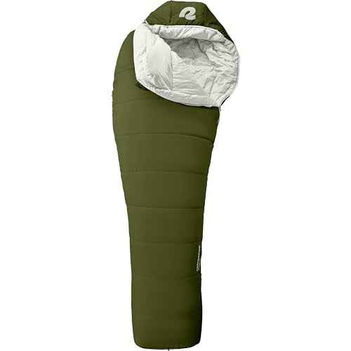 Retrospec Dream Mummy Sleeping Bag - 5, 15, & 30¡ÆF Cold Weather Camping & Travel Essential Gear with Water - Resistant Shell & Synthetic Fill - Zippered Pocket & Stuff Sack