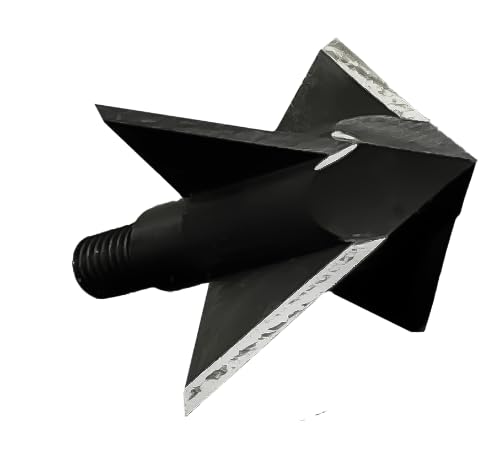 Tooth Of The Arrow 4-Blade 1-Inch Solid Broadheads - Pack of 3 (150 Grain)