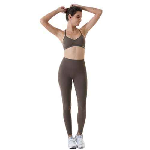 AUROLA Power Workout Leggings for Women Tummy Control Squat Proof Ribbed Thick Seamless Scrunch Active Pants