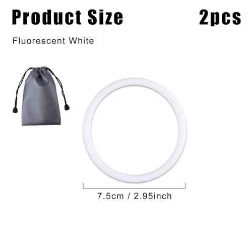 2pcs Patellar Tendon Support Strap Knee Band for Kids, Silicone Patella Knee Brace Elastic Knee Pain Strap for Basketball Running Hiking Jumpers Soccer Volleyball Sports (Fluorescent White)