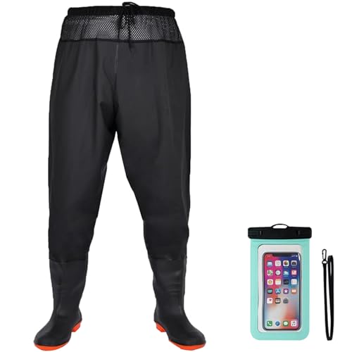 Fishing Waders with Boots Nylon PVC Waist Waders for Men Women M10