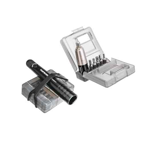 Topeak Nano TorqBar X ? Compact 2?6 Nm Adjustable Torque Wrench with 5 Tool Bits (3/4/5 mm Allen, T20/T25 Torx), Portable Precision Tool for Bike Maintenance