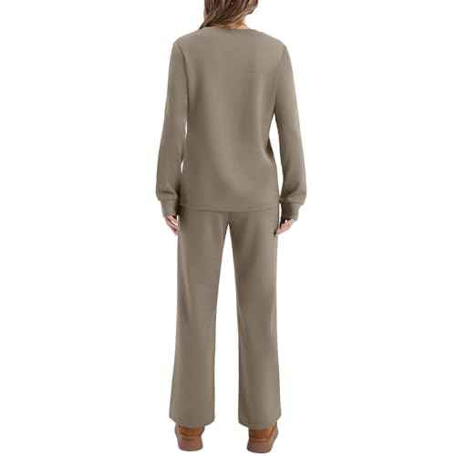 WIHOLL Lounge Sets for Women 2 Piece Travel Vacation Outfits Fall Sweatsuit Tracksuit