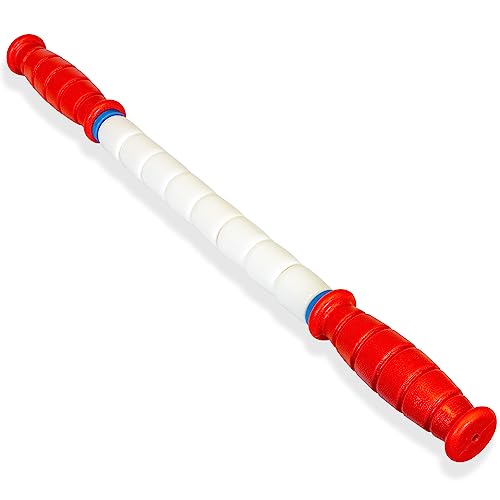 Self Myofascial Release Massage Stick - 18-Inch Travel Red Stick