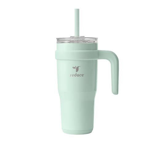 24 oz Stainless Steel Travel Mug with Handle - Sea Glass, Double Wall Insulated