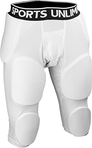 Youth Football Girdle with 7 Pads for Boys Large - Protective Athletic Wear