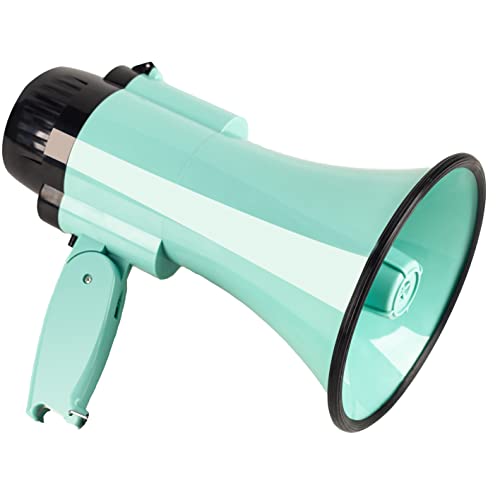 HornPro Portable Megaphone Speaker Siren PA Bullhorn - Compact and Battery Operated with 30 Watt Power, 3 Modes and Foldable Handle for Trainers, Soccer, Baseball, Coaches, and Teachers