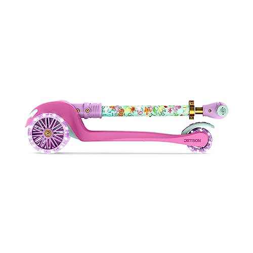Jetson Character Kids Kick Scooter, LED Lights on Stem & Light-Up Wheels, Lightweight Frame, Height-Adjustable Handlebar, Lean-to-Steer System, Easy-Fold Mechanism