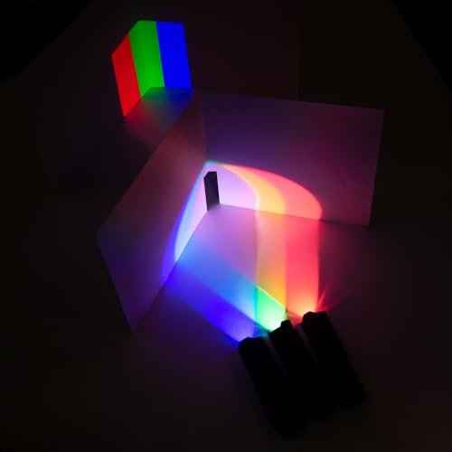 3 Pack Multi-Colored Light Flashlight Set: Red, Green, Blue LED Flashlights for Night Activities, Optical Effects