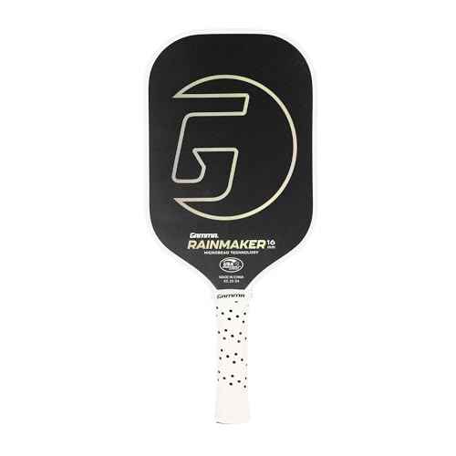 GAMMA Rainmaker Pickleball Paddle ? Lightweight, Large Sweet Spot, Microbead Carbon Fiber Face for Increased Spin & Control, Customizable Swing Weight, 16mm & Available in 6 Colors