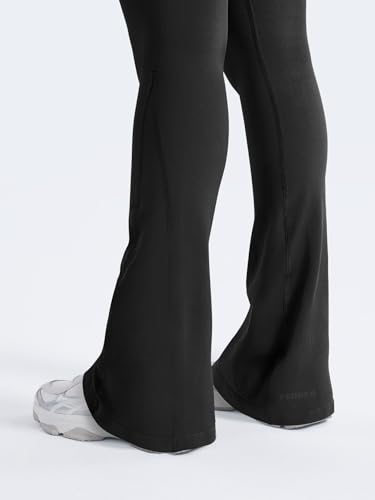 Mini Flare Leggings Women Workout Yoga Pants 32 Inseam Medium Black