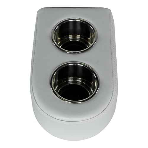 Lippert Sunset Collection Pontoon Cup Holders, Portable, Durable Marine Grade Construction, Holds Two Beverages, Durable Vinyl, Stainless Steel,13.5" L x 6.5" W x 5.5" H - 2024049110