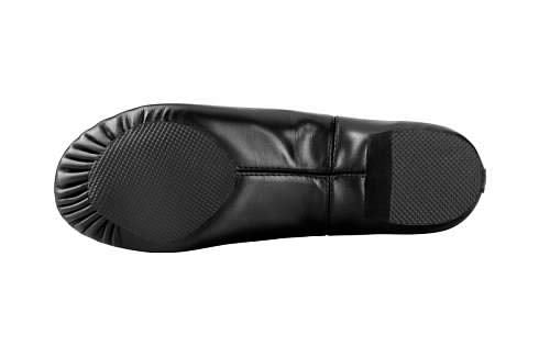 Toddler Leather Jazz Shoe Slip On with Elastic Top - 10.5 Little Kid Black