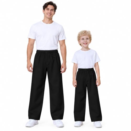 Adult Kids Karate Pants Martial Arts Uniform Gi Pants Black 2
