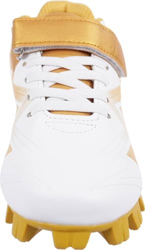 Kids Baseball Cleats Softball Shoes for Boys Girls 11 Little Kid Gold - Athletic Sports Footwear