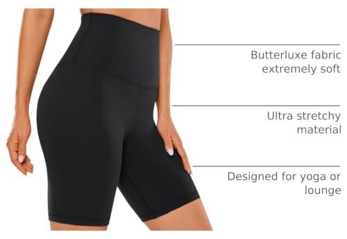 Super High Waist Biker Shorts 8 Inch for Yoga & Lounge - Luxurious Comfort