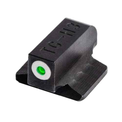 TRUGLO Tritium Pro Handgun Night Sights, Compatible with 1911 Handguns Compact Gun Sights with Daylight White Dots, Night Tritium Dots & White Focus Lock Front Ring