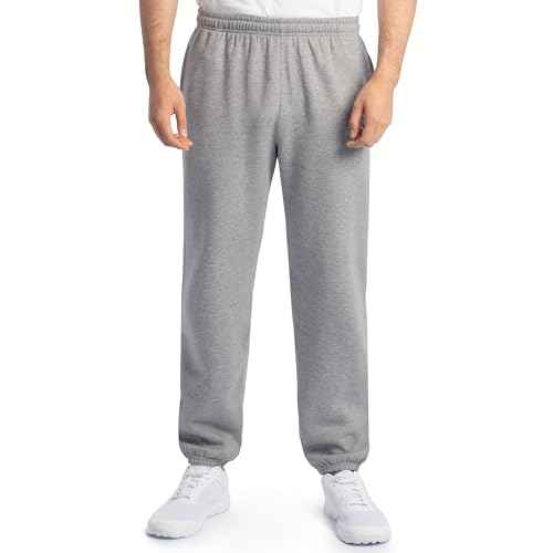 Fruit of the Loom Eversoft Fleece Elastic Bottom Sweatpants with Pockets, Relaxed Fit, Moisture Wicking, Breathable