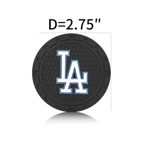 Silicone Dodgers Car Cup Holder Coasters,Baseball Fans Car Coasters for LA Dodgers Fans, Non-Slip Universal Fit Cup Holder Insert