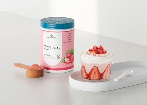 Organic Strawberry Powder 10 oz - Natural Pink Food Coloring & Baking Ingredient