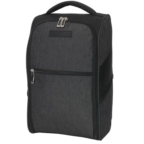 Golf Shoe Bag with Internal Divider Ventilated Sides - Gunmetal
