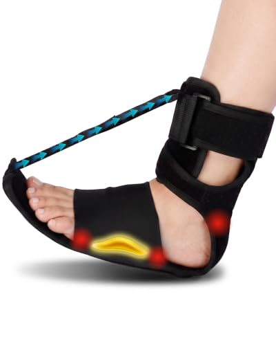 Dornnxin Plantar Fasciitis Night Splint Foot Brace Black - Relieve Heel Pain