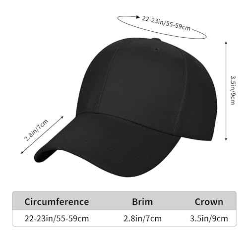 Custom Baseball Caps Personalized Hats Design Your Own Text and Logo for Outdoor, Gifts, 9 Colors