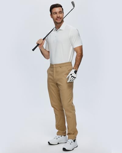 Men's Polo Shirts 3-Pack Short Sleeve Dry Fit Golf Business Casual Large White Black Navy