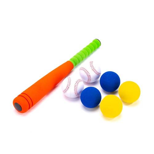 Kids Foam Baseball Bat and Ball Set - Safe Indoor Outdoor Toddler Sport Toy