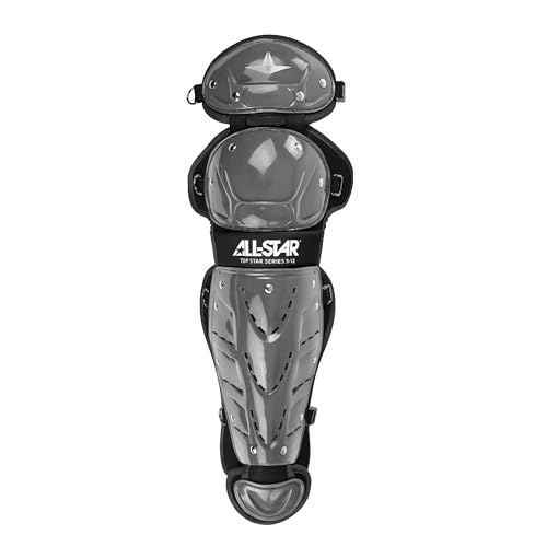 All-Star Top Star Series Leg Guards - Graphite, 12.5", Ages 7-9 - Baseball Accessories, Baseball Equipment Kit