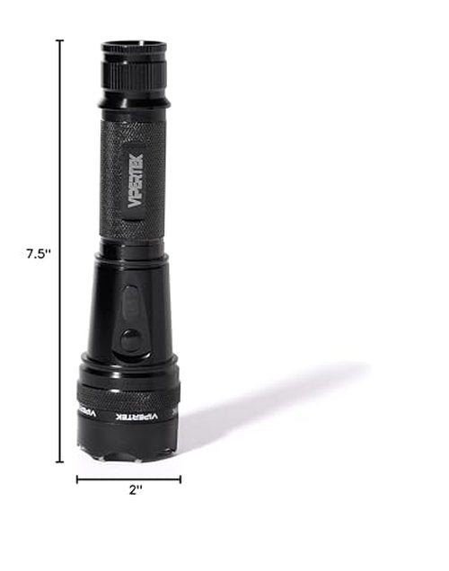 VIPERTEK VTS-195 Heavy Duty Aluminum Stun Gun for Self Defense Rechargeable with LED Flashlight
