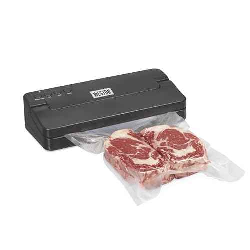 Weston Compact Food Vacuum Sealer Machine, Powerful 23¡± Hg Pump, For bags Up To 11¡± Wide, 100 Watts, Corner Guides for Easy Align, Intuitive Controls + Pulse Function, Black (65-2061-W)