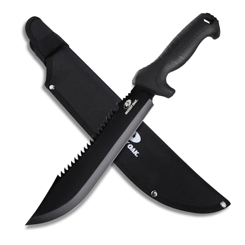 16-Inch Heavy Duty Machete with Saw and Sheath - Outdoor Camping & Hunting Tool