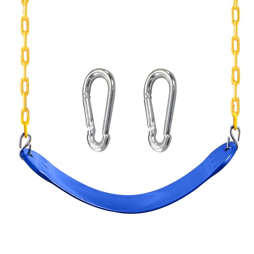 Outdoor Swing Seat Replacement Kit with Heavy Duty Chains - Blue