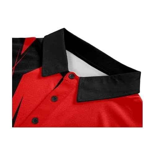 SCODI Mens Golf Shirt Moisture Wicking Performance Sport Short Sleeve Print Golf Polo Shirts for Men