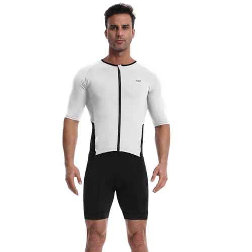 Lo.gas Triathlon Suits Mens,High Elasticity Breathable Quick-qrying Trisuit Race? Skinsuits Cycling Swimskin Bike Swim Run