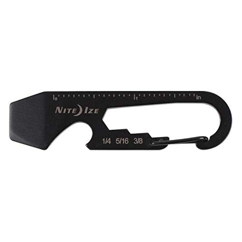 2 Pack Stainless Steel 5-in-1 Keychain Multi Tool with Bottle Opener and Carabiner Clip