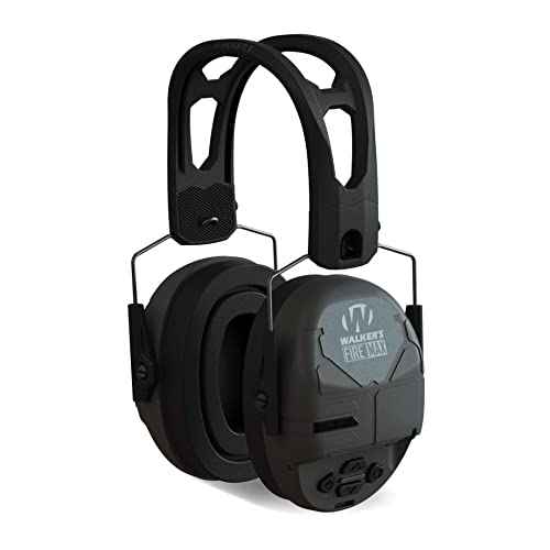 Walker's Rechargeable Lightweight Shooting Hunting Range Electronic Slim Low Profile Hearing Protection FireMax Earmuffs