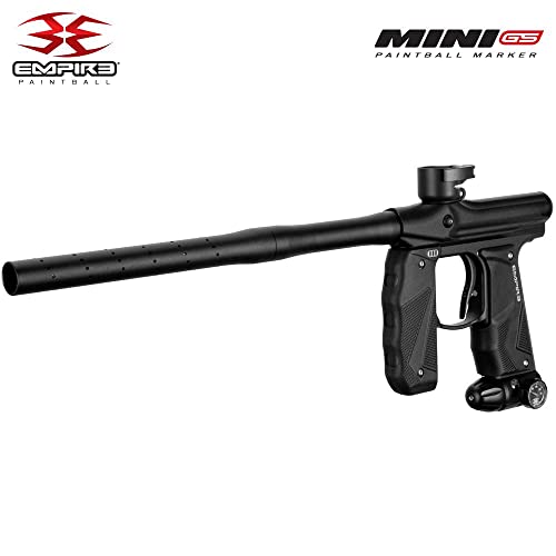 Maddog Empire Mini GS Electronic Full Auto Paintball Gun Marker w/ 48/3000 HPA Tank, HK Army HSTL Thermal Mask, & Empire Halo Too Electronic Loader Starter Package - Dust Black