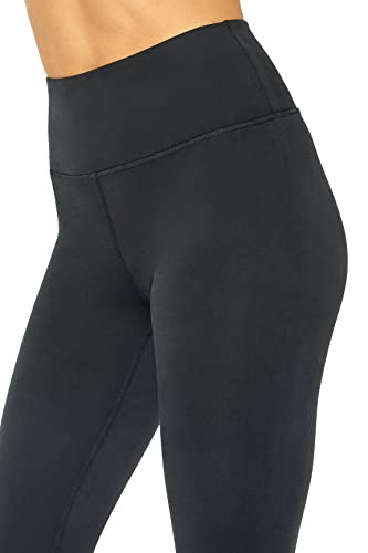 Women's High Waist Tummy Control Leggings - Medium Black