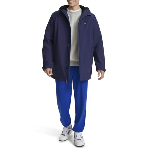 Champion mens Mid-length Soft Shell Performance Jacket With Sherpa Lining