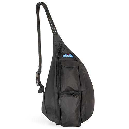 KAVU Mini Slingback Pack with Adjustable Rope Shoulder Strap - One Size / Black