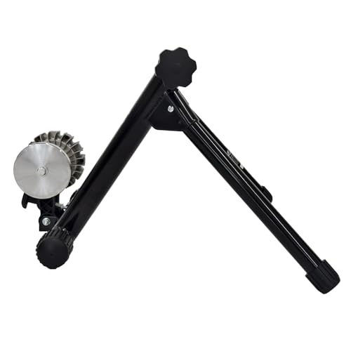 Sportneer Fluid Indoor Bike Trainer Stand - Indoor Riding Cycling Exercise Stationary Bicycle Stands Trainers with Noise Reduction Wheel for Road Bike Black 21.3 x 7.9 x 25.2"