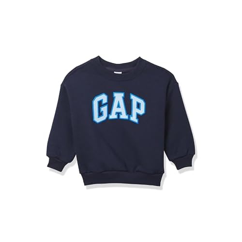 GAP Boys' Oversized Crewneck Logo Sweatshirt